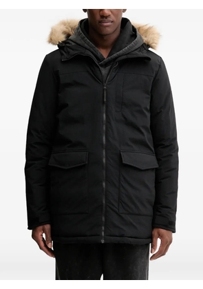 adidas hooded parka coat - Black