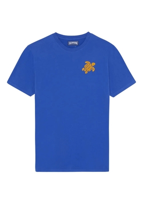 Vilebrequin crew-neck turtle-embroidery T-shirt - Blue