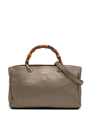 Gucci Pre-Owned 2016-2025 Medium Calfskin Bamboo Shopper satchel - Gold