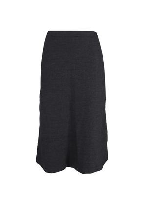 Prada Pre-Owned wool midi skirt - Grey