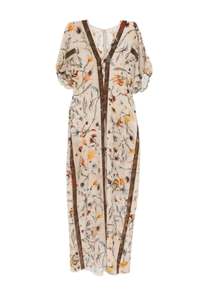 YANGKEHAN floral-print maxi dress - Neutrals