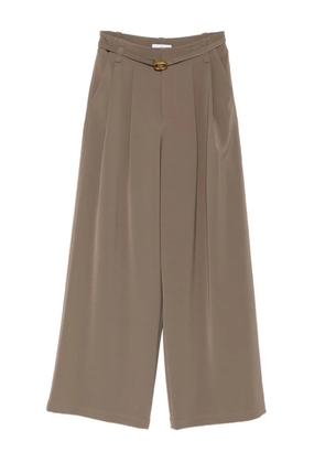 Isabelle Blanche belted pleated trousers - Brown
