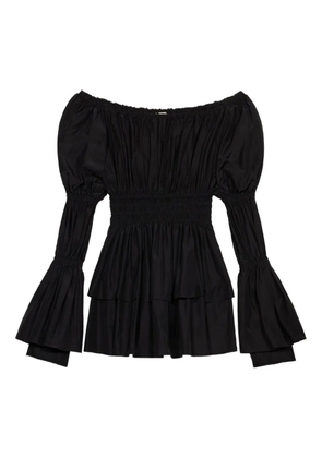 Blumarine off-shoulder neckline mini dress - Black