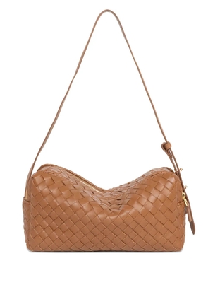 Elleme small Trousse woven-leather shoulder bag - Brown