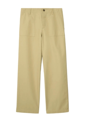 Burberry logo-embroidered trousers - Neutrals