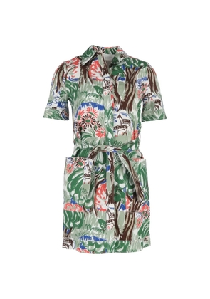 Victoria Beckham button-front printed dress - Green