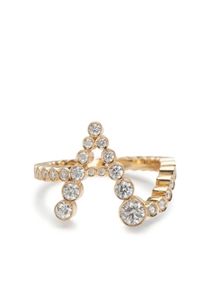 Sophie Bille Brahe 18kt recycled yellow gold A letter diamond ring