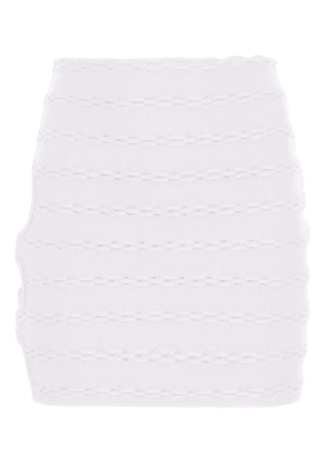 Amir Slama x Jade Picon cut out-detail mini skirt - White