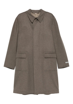 Canali pocket-collared coat - Brown