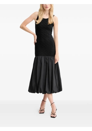 Bardot floral-pattern midi dress - Black