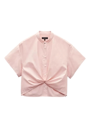 rag & bone twist-front short-sleeve top - Pink