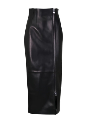 KHAITE Gres zip midi skirt - Black