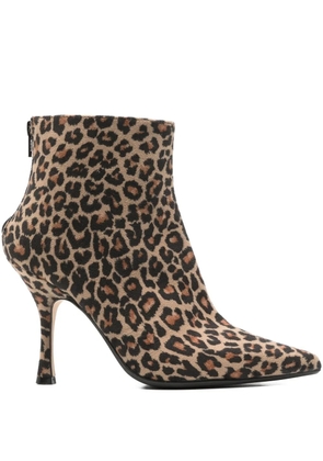 Anna F. 80mm animal-print ankle boots - Neutrals