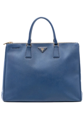 Prada Pre-Owned 2010-2025 Extra Large Saffiano Lux Galleria Double Zip tote bag - Blue