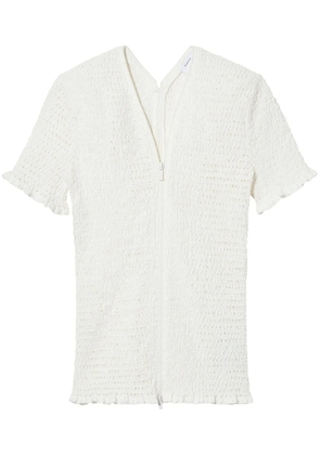 Proenza Schouler White Label crochet zip-front blouse