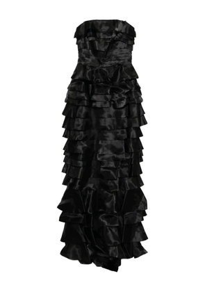 Saiid Kobeisy layered organza dress - Black