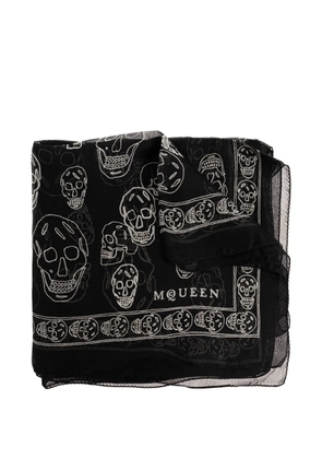 Alexander McQueen skull-print scarf - Black
