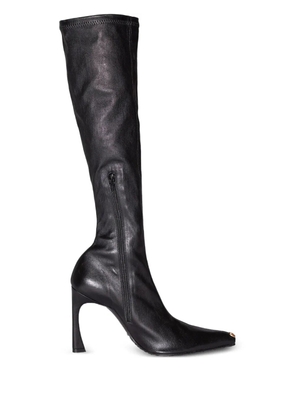 Marine Serre knee high heeled boots - Black