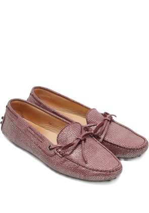 Tod's Vintage glitter bow loafers - Purple