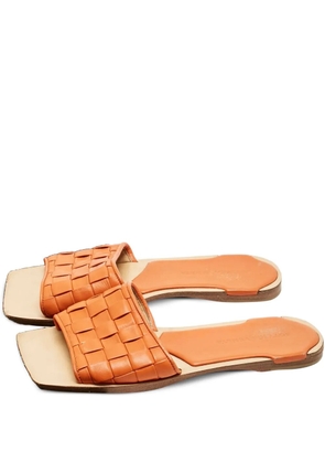 Bottega Veneta Pre-Owned Intrecciato leather sandals - Orange