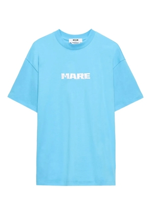 MSGM logo-appliqué T-shirt - Blue