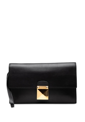 Valentino Garavani Pre-Owned 2000-2017 Calfskin Rockstud Wristlet clutch bag - Black