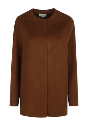 LouLou de Saison round-neck wool coat - Brown