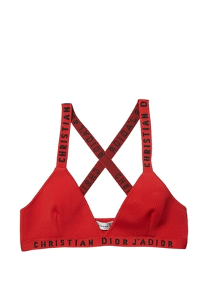 Christian Dior Pre-Owned logo-band bralette top - Red