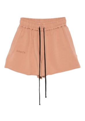 HAMZA drawstring elastic-waist shorts - Brown