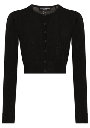 Dolce & Gabbana openwork-areas cardigan - Black