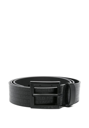 Karl Lagerfeld logo-print belt - Black
