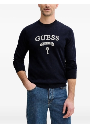 GUESS USA logo crew-neck knitwear - Blue