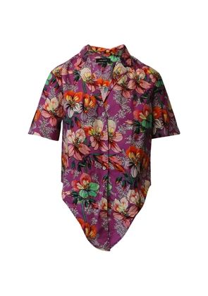 Isabel Marant Vintage floral-print tie-waist shirt - Purple