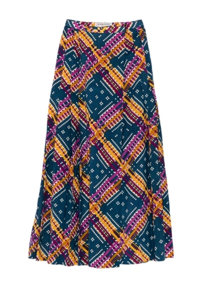 Saint Laurent Pre-Owned 1970s pleated skirt - Blue