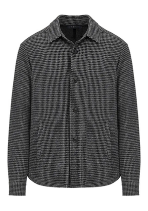 Harris Wharf London houndstooth shirt - Grey