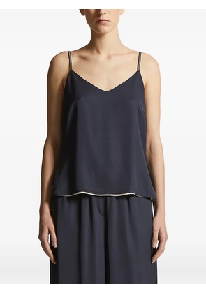 Peserico embellished-hem top - Blue