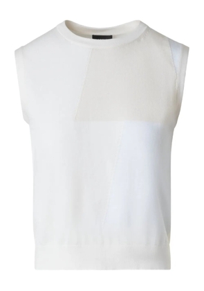 Akris patchwork-knit vest - White
