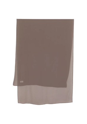 Peserico beaded-trim scarf - Brown