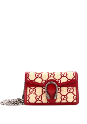 Gucci Pre-Owned Dionysus Bag GG Straw Super Mini crossbody bag - Red