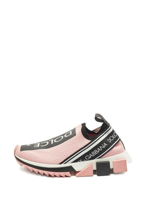 Dolce & Gabbana Pre-Owned logo-detail knitted sneakers - Pink