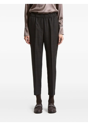 Peserico elastic-waistband trousers - Brown