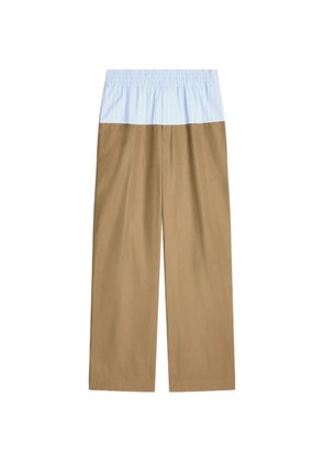 DRIES VAN NOTEN contrast waist trousers - Brown