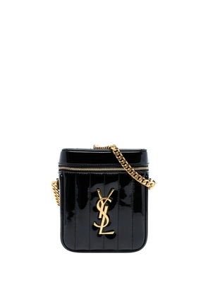 Saint Laurent Pre-Owned 2019 Patent Vicky vanity bag - Black