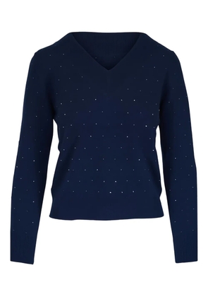 Kinross Cashmere V-neck embellished sweater - Blue