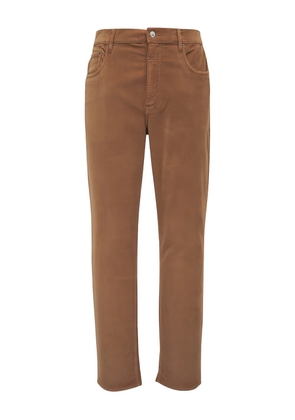 FAHERTY corduroy-texture trousers - Brown