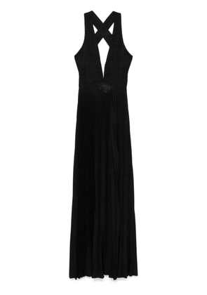 NISSA lurex gown - Black