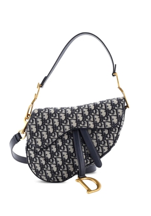 Christian Dior Pre-Owned Saddle Handbag with Strap Oblique Canvas Medium shoulder bag - Blue