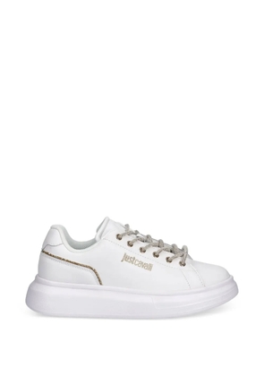 Just Cavalli logo-print sneakers - White