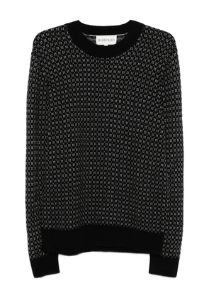 BOMPARD geometric-pattern round-neck sweater - Black