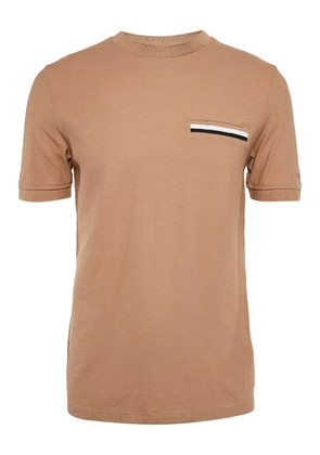BOSS stripe-detailing T-shirt - Brown
